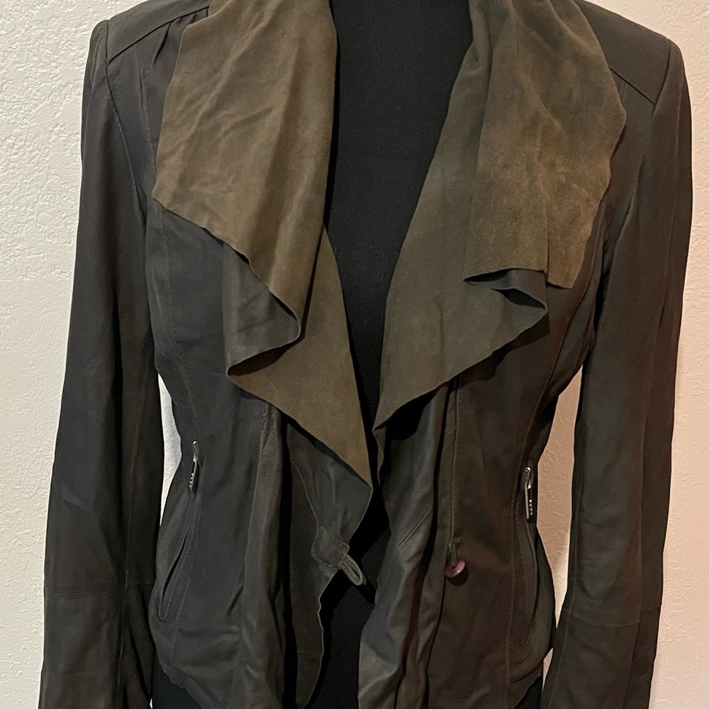 Michael Kors Dark Brown Leather Jacket